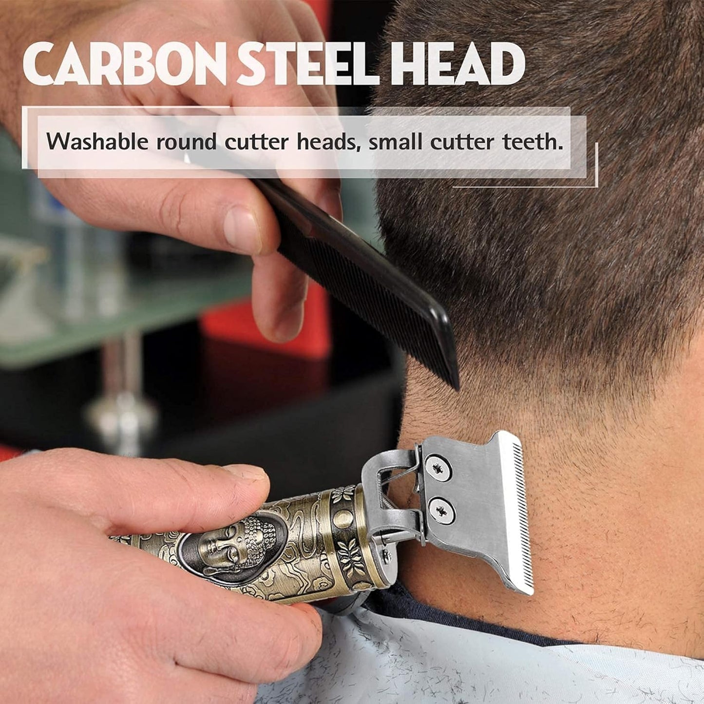 Budhha Trimmer Battery Powered SkinProtect Beard Nova Trimmer for Men