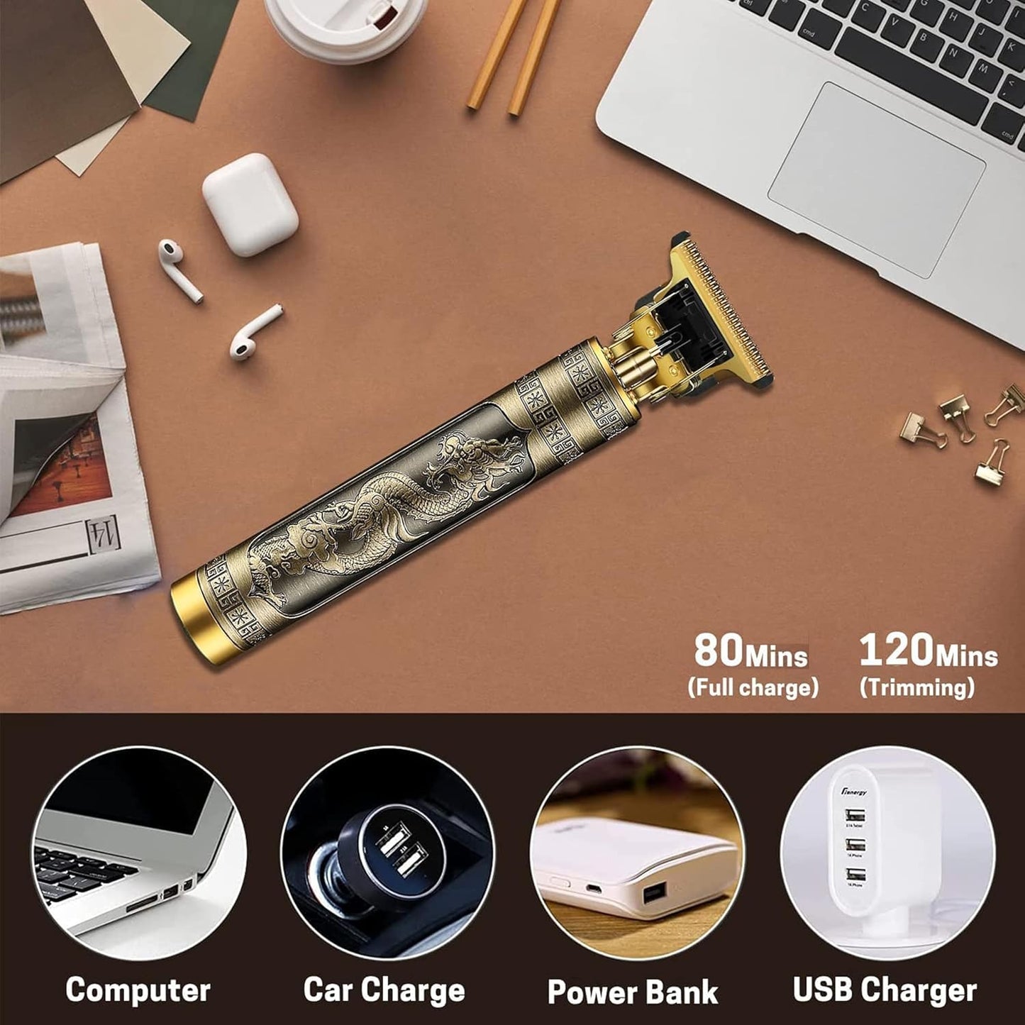 Budhha Trimmer Battery Powered SkinProtect Beard Nova Trimmer for Men